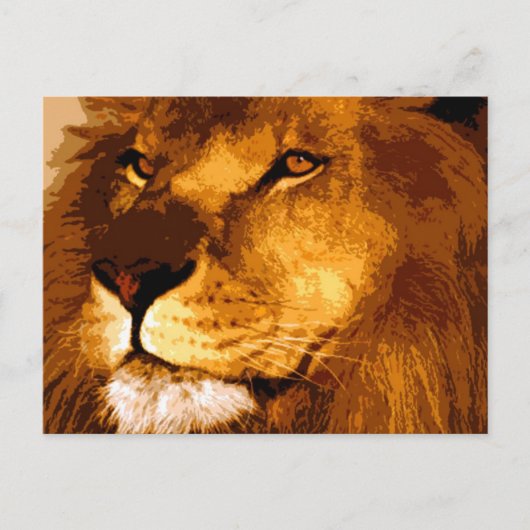 Hoofd van de African Lion Briefkaart (Voorkant)