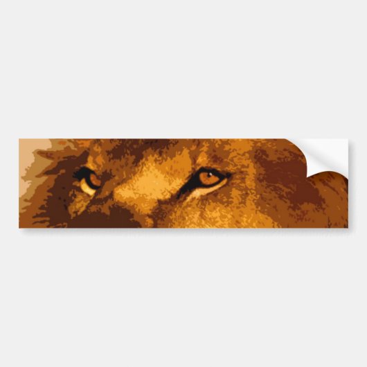 Hoofd van de African Lion Bumpersticker (Voorkant)