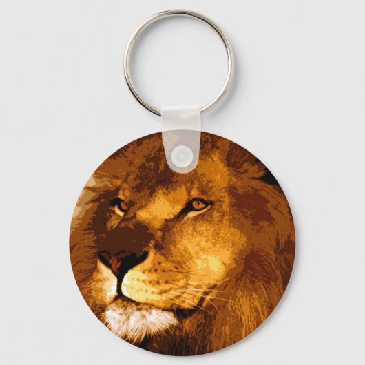 Hoofd van de African Lion Sleutelhanger (Voorkant)
