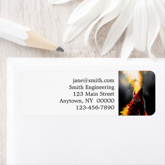 Hoofd van de agressieve wolf etiket (Insitu)