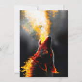 Hoofd van de agressieve wolf kaart (Achterkant)