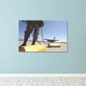 Hoofd van de Amerikaanse luchtmacht Canvas Afdruk (Insitu (Houten vloer))