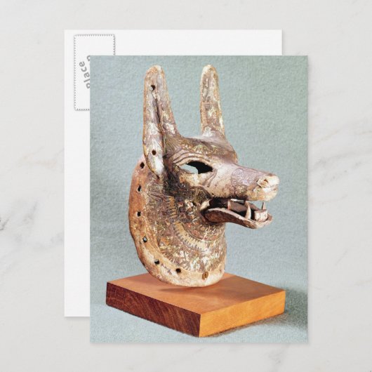 Hoofd van de Anubis, met scharnierende kaak Briefkaart (Voorkant / Achterkant)