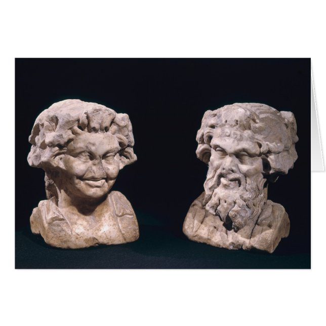 Hoofd van de Bacchus en satyr uit een kruidenpijp (Voorkant Horizontaal)