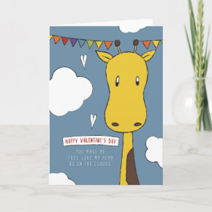 Hoofd van de Clouds Valentijns Card Feestdagen Kaart