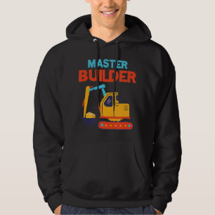 Hoofd van de Excavator van de Bouwer bouwstenen Ki Hoodie