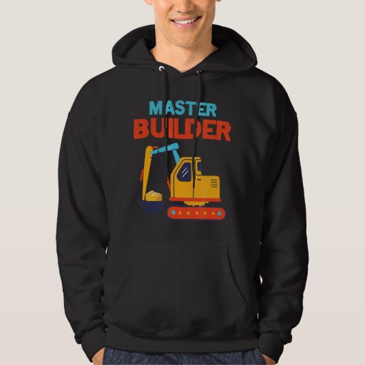 Hoofd van de Excavator van de Bouwer bouwstenen Ki Hoodie (Voorkant)
