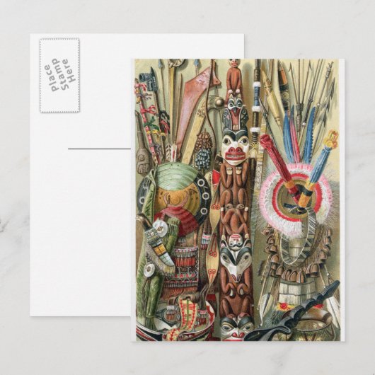 Hoofd van de gemeente Loango Briefkaart (Voorkant / Achterkant)