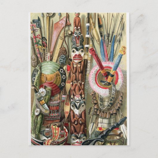 Hoofd van de gemeente Loango Briefkaart (Voorkant)