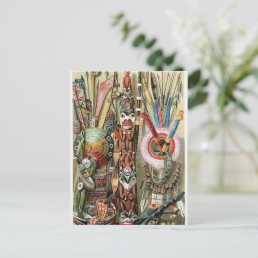 Hoofd van de gemeente Loango Briefkaart (Staand voorkant)