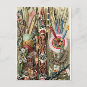 Hoofd van de gemeente Loango Briefkaart