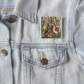 Hoofd van de gemeente Loango Vierkante Button 5,1 Cm (In situ)