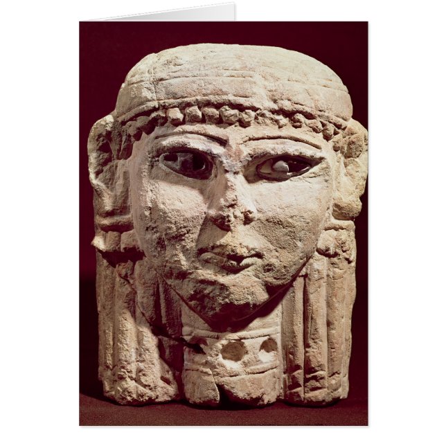 Hoofd van de godin Ishtar, uit Amman, Jordanië (Voorkant)