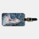 Hoofd van de grote witte haai bagagelabel (Voorkant horizontaal)