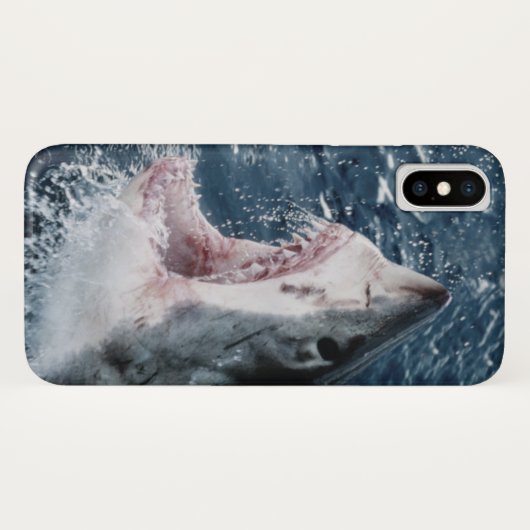Hoofd van de grote witte haai Case-Mate iPhone case (Achterkant (horizontaal))