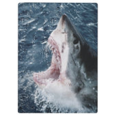 Hoofd van de grote witte haai klembord (Achterkant)