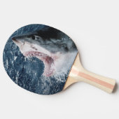 Hoofd van de grote witte haai tafeltennisbatje (Zijkant)