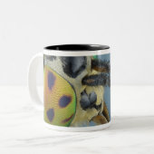 Hoofd van de hertenvlieg tweekleurige koffiemok (Voorkant links)