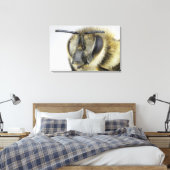 Hoofd van de honingbij canvas afdruk (Insitu (Slaapkamer))