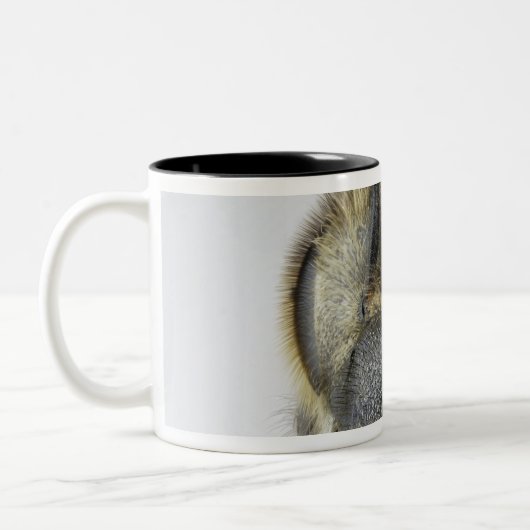 Hoofd van de honingbij tweekleurige koffiemok (Links)