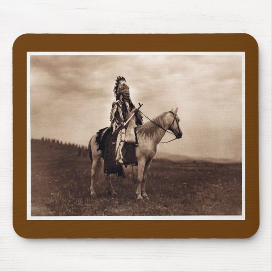  hoofd van de Indiase oorlog Muismat (Voorkant)