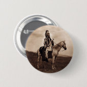  hoofd van de Indiase oorlog Ronde Button 5,7 Cm (Voorkant /achterkant)