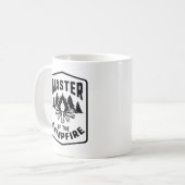 Hoofd van de kampvuur koffiemok (Voorkant links)