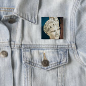 Hoofd van de keizer Augustus 27-17 BC Vierkante Button 5,1 Cm (In situ)