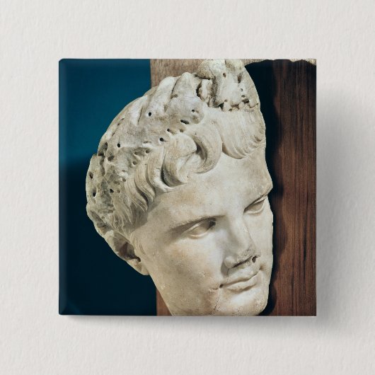 Hoofd van de keizer Augustus 27-17 BC Vierkante Button 5,1 Cm (Voorkant)