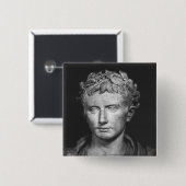Hoofd van de keizer Augustus Vierkante Button 5,1 Cm (Voorkant /achterkant)
