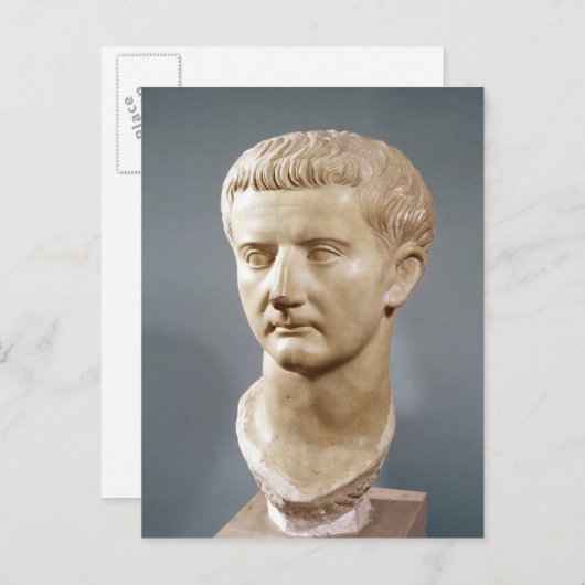 Hoofd van de keizer Tiberius Briefkaart (Voorkant / Achterkant)