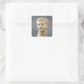 Hoofd van de keizer Tiberius Vierkante Sticker (Tas)