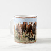 Hoofd van de kudde van paarden koffiemok (Voorkant links)