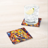 Hoofd van de  Kunst van de Lion Kartonnen Onderzetters (Insitu)