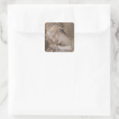 Hoofd van de Maagd Vierkante Sticker (Tas)