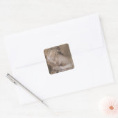 Hoofd van de Maagd Vierkante Sticker (Envelop)