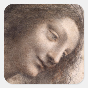 Hoofd van de Maagd Vierkante Sticker