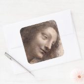 Hoofd van de Maagd Vierkante Sticker (Envelop)