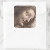 Hoofd van de Maagd Vierkante Sticker (Tas)