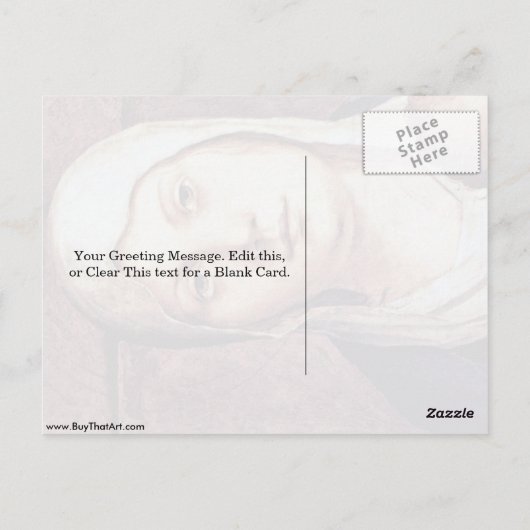 Hoofd van de Madonna van Antonello da Messina Briefkaart (Achterkant)