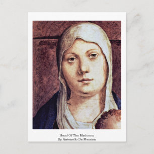 Hoofd van de Madonna van Antonello da Messina Briefkaart