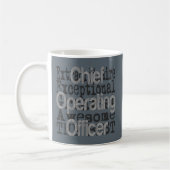 Hoofd van de operationele officier van justitie koffiemok (Links)