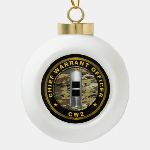 Hoofd van de opsporingsambtenaar CW2 Keramische Bal Ornament