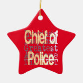 Hoofd van de politieagent keramisch ornament (Voorkant)