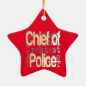 Hoofd van de politieagent keramisch ornament (Achterkant)