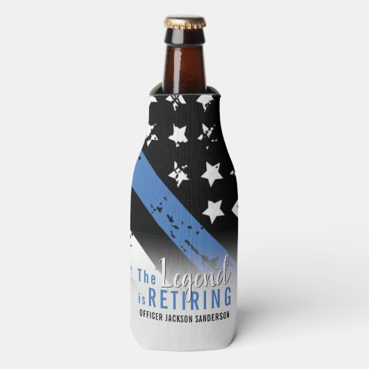 Hoofd van de politiële Pensioenpartij Thin Blue Li Flesjeskoeler (Fles Voorkant)