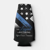 Hoofd van de politiële Pensioenpartij Thin Blue Li Flesjeskoeler (Voorkant)