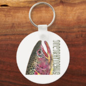 Hoofd van de regenboogforel sleutelhanger (Voorkant)