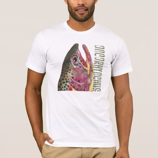 Hoofd van de regenboogforel t-shirt (Voorkant)
