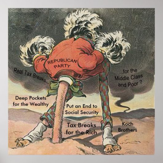 Hoofd van de Sand Republikein Partij Poster (Voorkant)